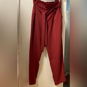 Windsor Rust Polyester Belted Pull-On Slacks
